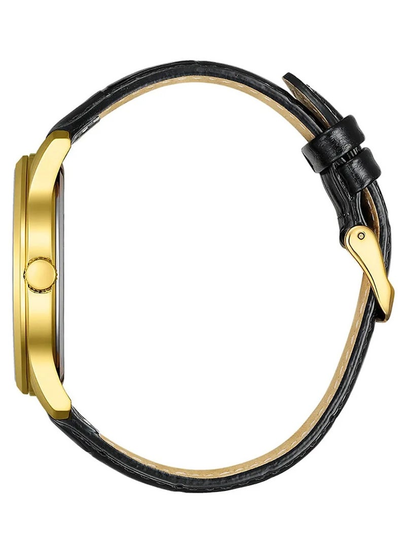 سيتيزن Analog Men's Watch BH5002-02E, 42 mm Black Dial & Black Leather Strap, Gold-Tone Stainless Steel Case, 50 m WR - Image 3